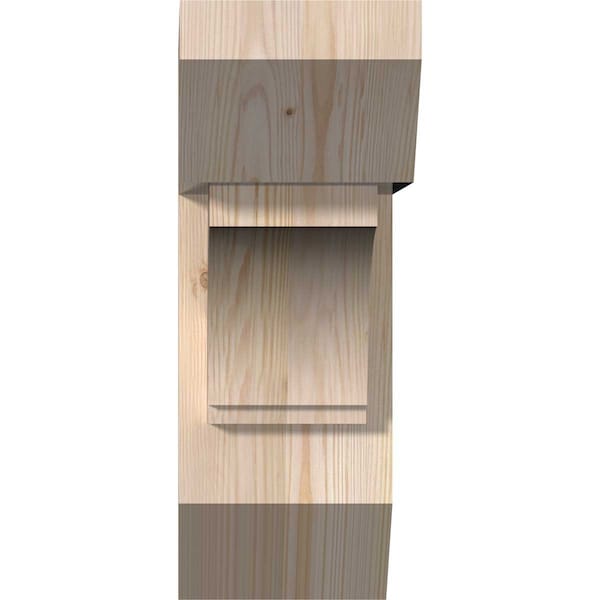 Imperial Slat Smooth Bracket W/ Offset Brace, Douglas Fir, 7 1/2W X 20D X 20H